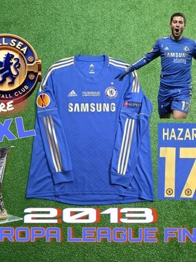 Adidas Chelsea FC Eden Hazard #17 2012/2013 Home Long Sleeve Jersey Europa Leagu